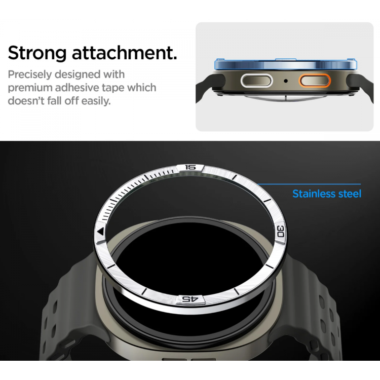 Θήκη Spigen SGP BEZEL TUNE DIVER για SAMSUNG GALAXY WATCH 8 (44 MM) - ΑΣΗΜΙ - ACS10009